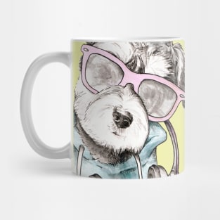 Hipster Schnauzer Pup Mug